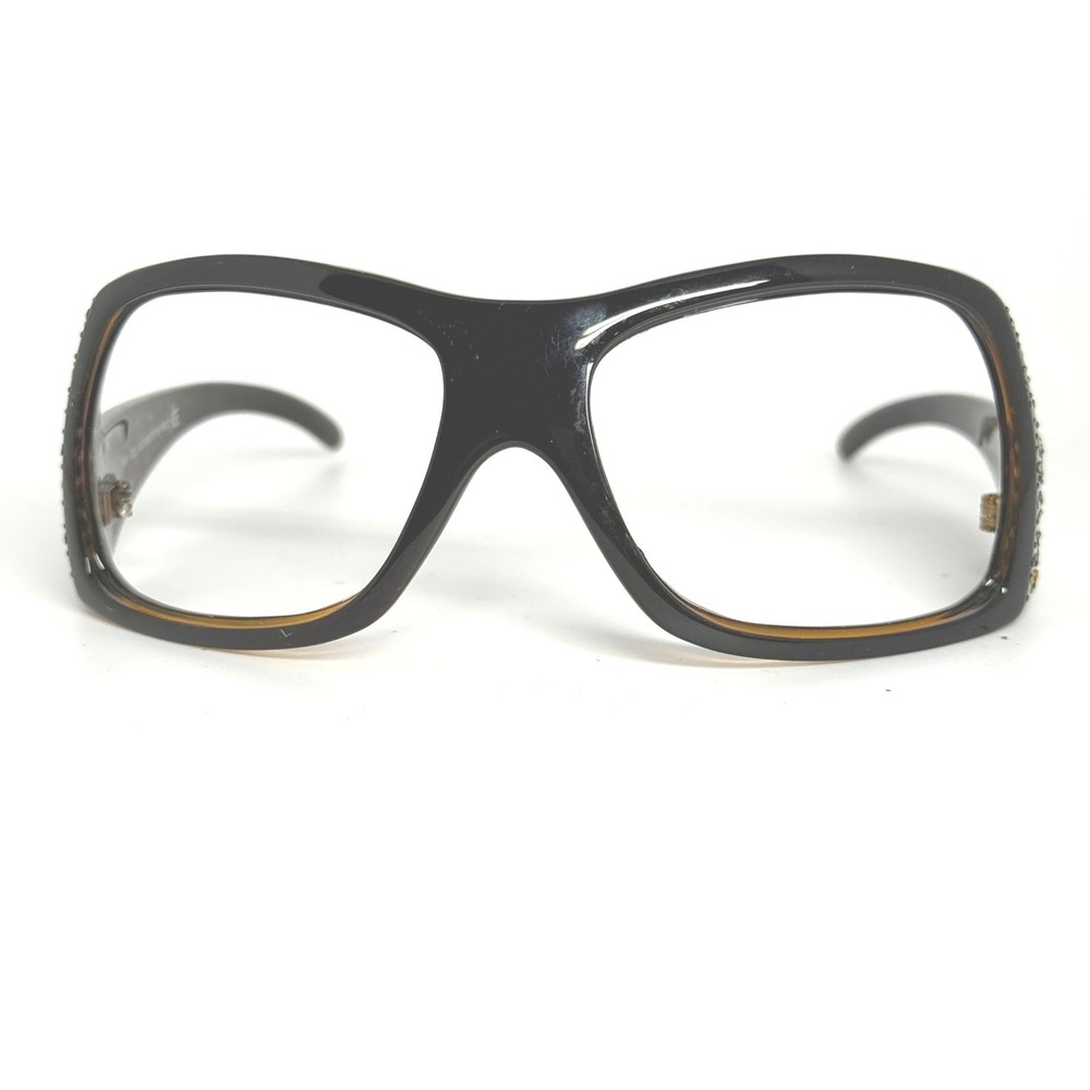 SEE Eyewear 6139 5181‎ Col.4126 Black Amber Studded Eyeglass Frames Italy 22292